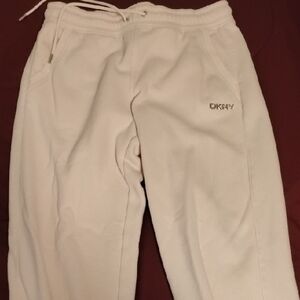 DKNY Women's Pink Drawstring Fleece Joggers